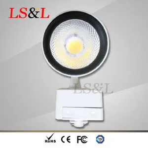 Goleuadau Trac Comerical LED Gyda 15W, 20W, 25W, 30Watts,> 100lm / W, 3000K, 4000K, 5000K, 6000K